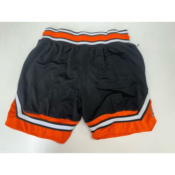 RawGear Mens Shorts Size Medium Black Orange Front Embroidered Drawstring - Picture 6 of 11